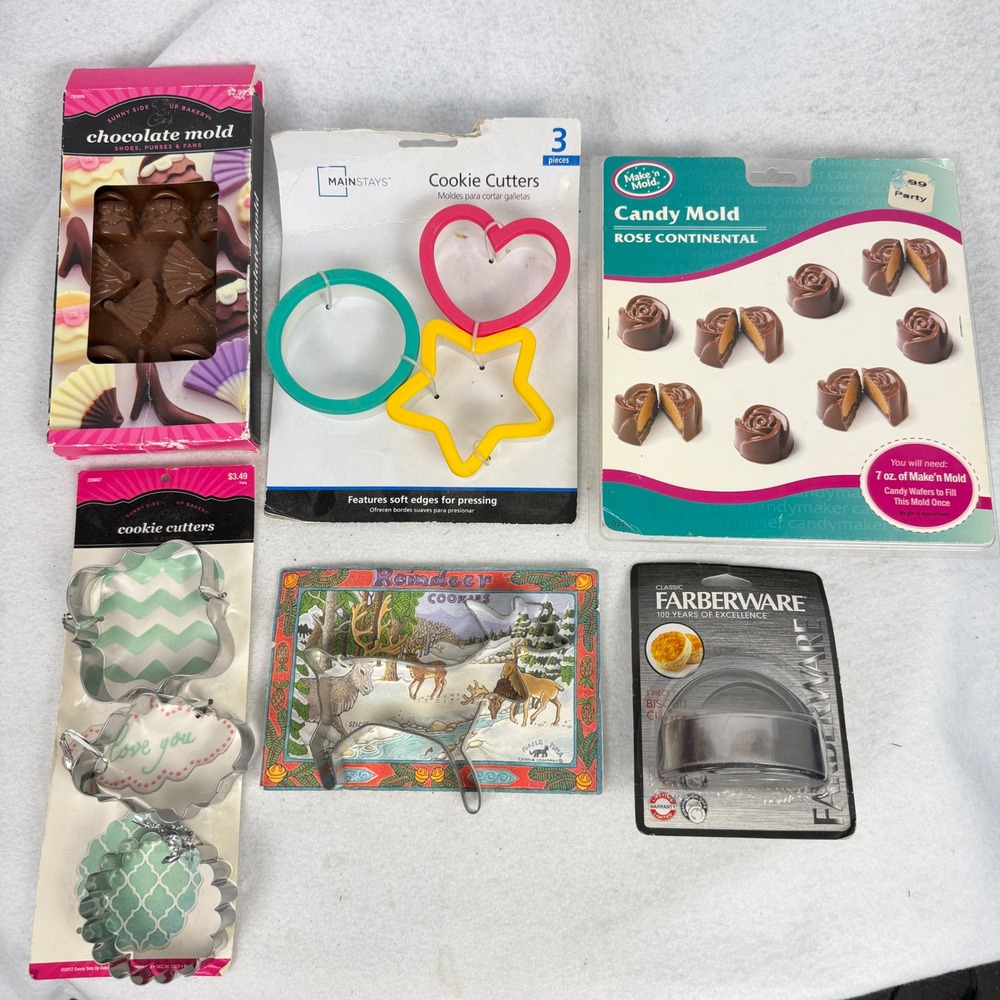 Cookie Cutter Rose Candy Chocolate Mold Set OS Baking Biscuit Cutter Bundle